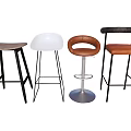 Modern Bar Stools With Various Designs Wooden Leather Plastic Seats And Metal Frames