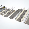 Various Safety Fence Designs Featuring Staircase and Metal Structures for Different Areas