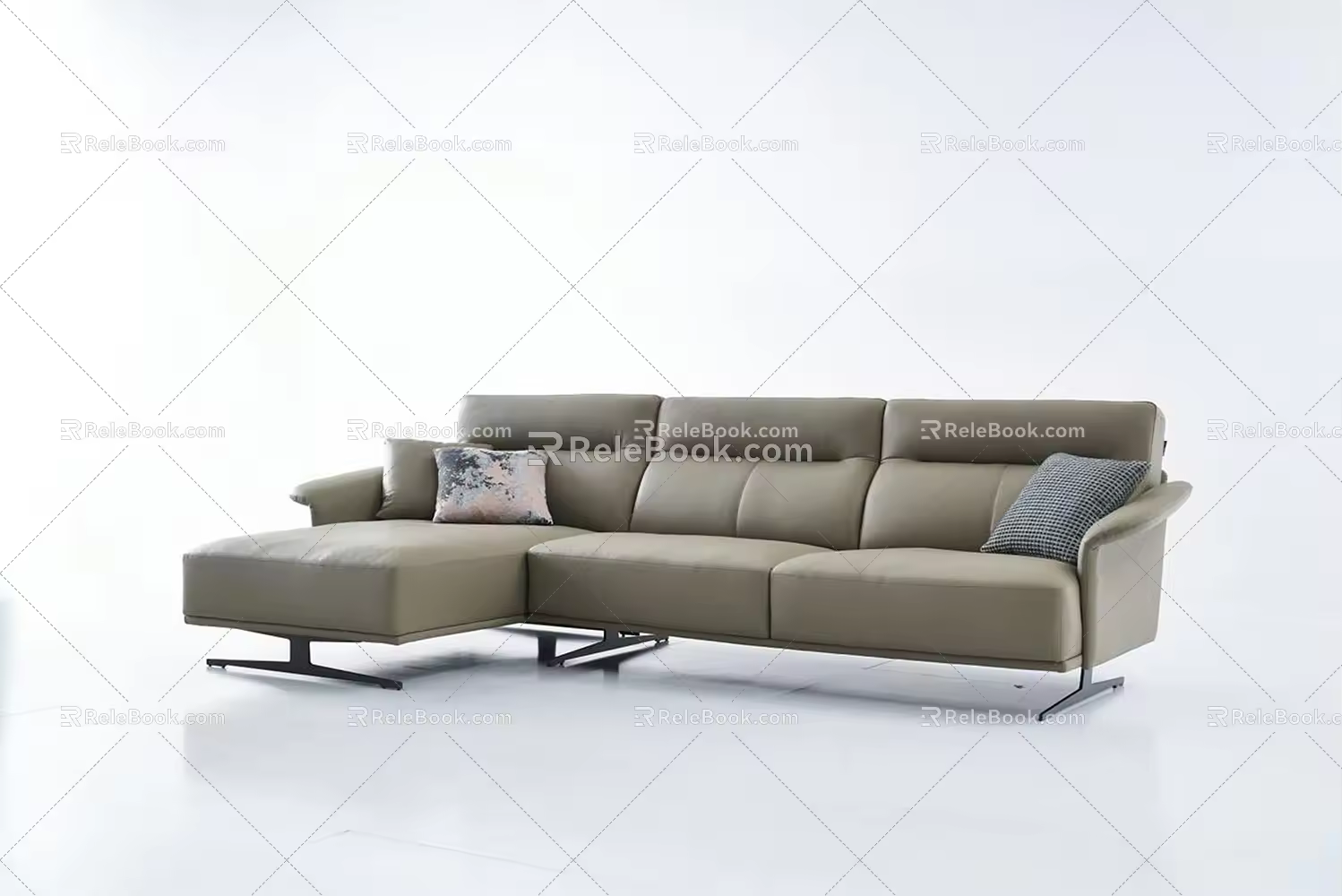 apricot corner multiplayer sofa 3d model