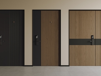 Modern Entry Door Single Door Security Door Smart Door Top Door 3d model