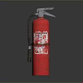 Building Safety Equipment Red Fire Extinguisher With Instructional Labels For Emergencies