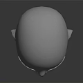 Close Up View Of White Head Model With Detailed Beard Texture 3d model