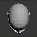 White Mannequin Head Wearing Light Blue Surgical Mask On Dark Background