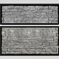 Two Different Stone Wall Designs With Textured Bricks And Natural Lighting