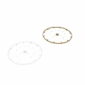 Minimalist Modern Wall Clock With Gold Frame And White Hour Markers Design
