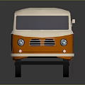 minibus minivan driverless bus school bus van box car 3d model