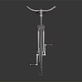 Vintage Bicycle With Brown Frame White Handlebars Rear Rack And White Rims