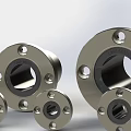 Industrial Metal Pipe Fittings in Various Sizes with Cylindrical Design and Holes
