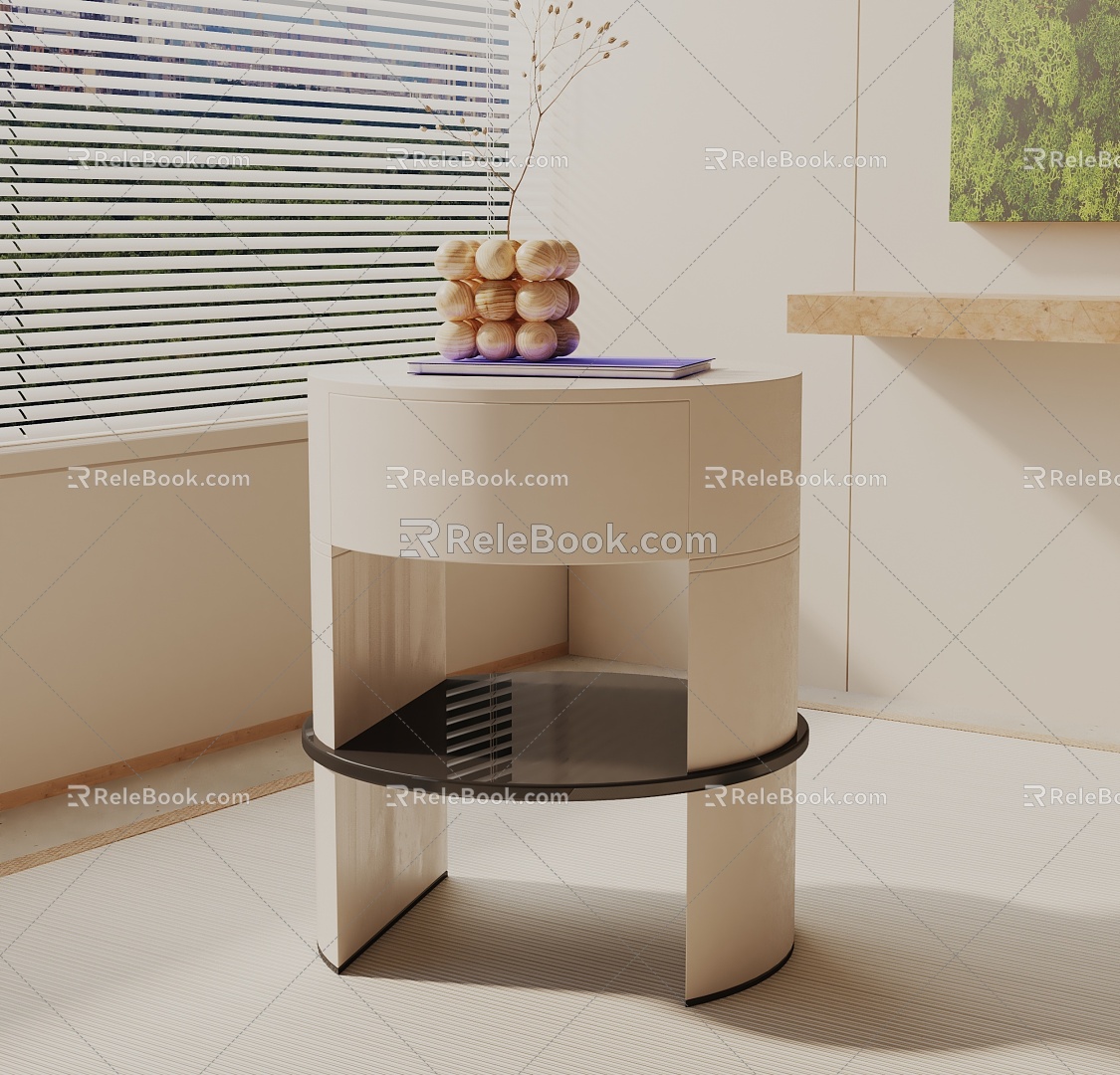 Modern bedside table 3d model