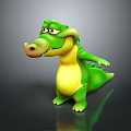 Modern game character crocodile avocado Nile crocodile carnivore 3d model
