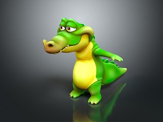 Modern game character crocodile avocado Nile crocodile carnivore 3d model