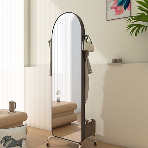 Style Mirror Full-body Mirror Decorative Mirror Convenient Mirror Storage All-in-One Mirror Furniture Mirror 3d model