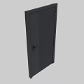Flush Doors Dark Gray Vertical Stripes And Off White Geometric Lines With Black Handles