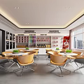 Bright Spacious 4S Store Customer Lounge With Comfortable Seats And Neat Auto Related Product Displays