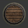 Household Wooden Barrel with Metal Hoops and Rustic Design for Home Decor