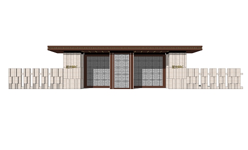 New Chinese Gate Entrance Gate 3d model