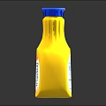 Tropicana 100 Pure Orange Juice In Two Yellow Bottles With Blue Caps