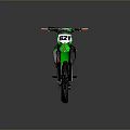 Green Motocross Motorcycle Featuring 624 Racing Number Stylish Graphics And Knobby Tires
