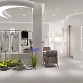 Hesini Clothing Store Front With Glass Window Display And Fashion Mannequins