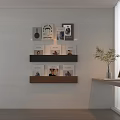 Wall Mounted Shelves With Various Books Magazines In Modern Interior 3d model