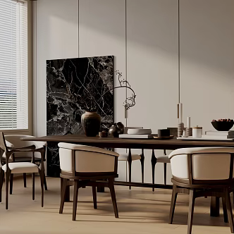 Modern dining table 3d model