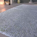 Gray Stone Paver Ground With Natural Mossy Texture And Smooth Surface For Outdoor Courtyard Area