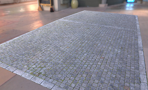 modern ground cobblestone ground 3d model