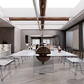 Modern Milk Tea Shop Interior Design With Open Concept Bar Counter And Comfortable Seating Area