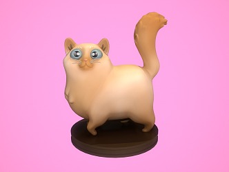 Cat Cute Cat Cartoon Cat Styled Cat Hand Painted Cat 3d model