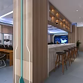 Modern School Classroom With Wooden Desks Black Chairs Bright Windows And Ceiling Lights