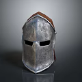 Medieval Metal Helmet With Leather Strap For Warrior Battlefield Gear