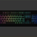 Ergonomic Computer Keyboard with RGB Backlight Modern Design and Colorful Illumination