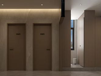 modern public toilet 3d model