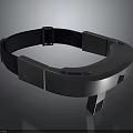 Modern Electronic Headwear With Black Strap Silver Frame And Control Buttons 3d model
