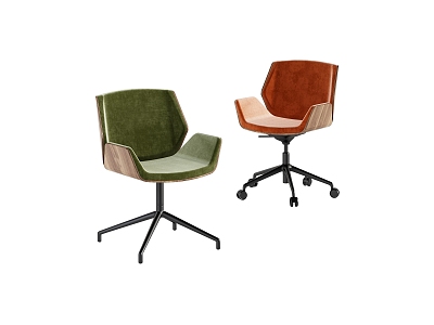 Modern office chair seat combination 3d model