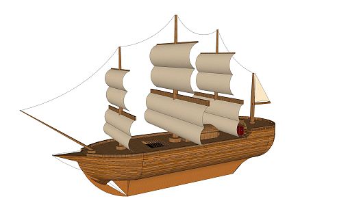 Modern Sailing 3d model