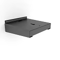 Sleek Black Modern Side Table With Minimalist Design And Small Storage Space