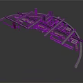 Complex Industrial Mechanical Equipment Metal Frame With Support Bars And Connectors