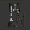 Anvil forging hammer iron cartoon forging game items game props game equipment 3d model