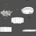 Modern White Hanging Chandeliers With Various Design Styles For Home Decor