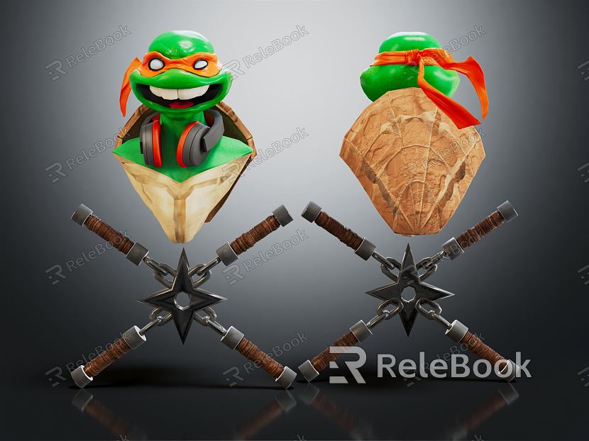 Modern anime characters Teenage Mutant Ninja Turtles model