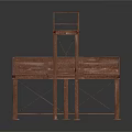 Wooden Workbench And Metal Frame Stands With Stable Tabletop For Laboratory Use