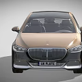 Black And Gold Luxury Sedan With Front Grille And UK License Plate