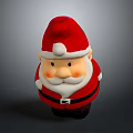 Cartoon Style Santa Claus Sculpture With Red Hat And White Beard