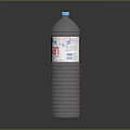 Evian Natural Mineral Water Plastic Bottle With Blue Cap And Mountain Label Design