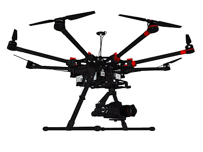 Smart Drone With Multi Rotor Structure And Professional Camera Equipment 3d model