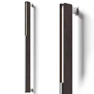 Modern Minimalist Wall Lamp Design For Interior Wall With Dark Wood Accent And White Background 3d model