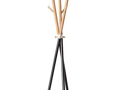 Modern Minimalist Floor Lamp With Black Tripod Stand And Branch Like Design 3d model
