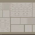 White Perforated Wall Panels With Various Decorative Patterns For Interior Design
