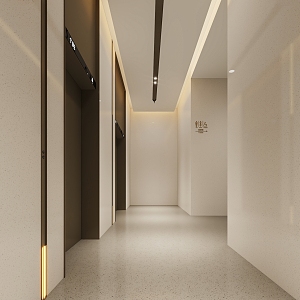 Office elevator hall 3d model